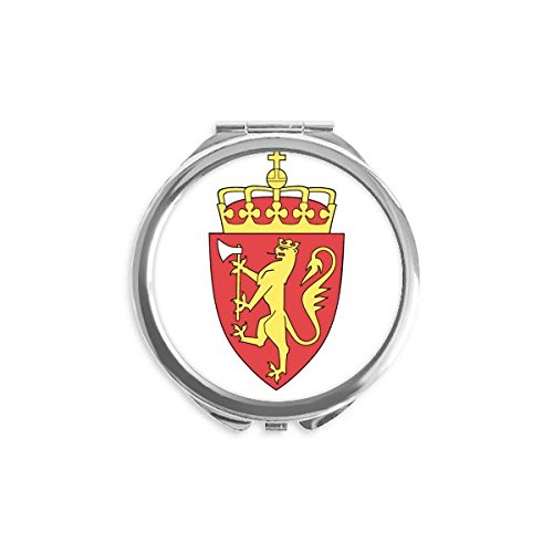 Espejo redondo de bolsillo inspirado en el emblema de Svalbard Europa para un retoque perfecto