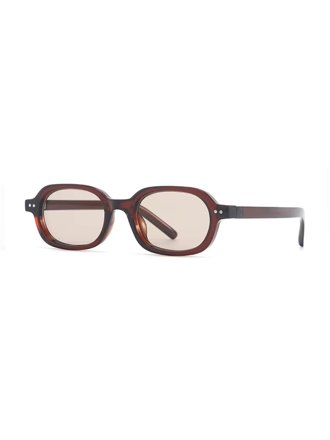 Korean V2 Full Brown Rectangle Sunglasses, Unisex UV Protection-picture-19