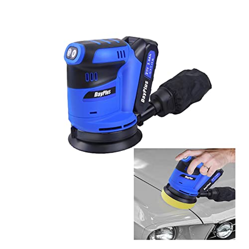 Lijadora de detalle Mouse Multilijadora 190W 11.000 OPM diámetro órbita 2.8 mm Bandeja de Arena 5” 15 * 11 * 8.5CM Con 1 batería de 2,0 AH, 1 cargador, 20 lijas, 1 bolsa para el polvo