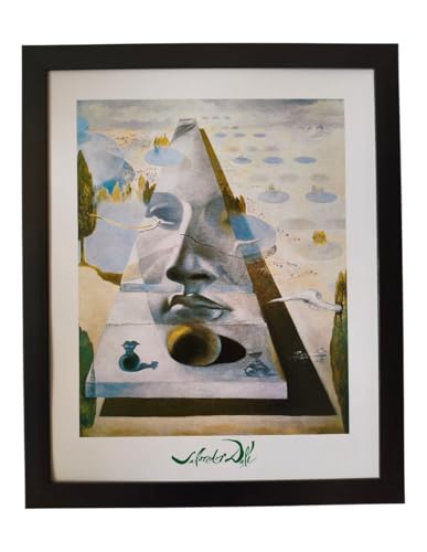 La Mejor Selección de Litografías los mejores 5. 48 Salvador Dalí Cuadro Decorativo, Aparición del Rostro de Afrodita, Litografía con Marco Negro, 55x45 cm, Arte Surrealista para Decoración