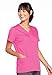 Cherokee Women's Workwear Scrubs Snap Front V-Neck Top, Shocking Pink, 4X-Large