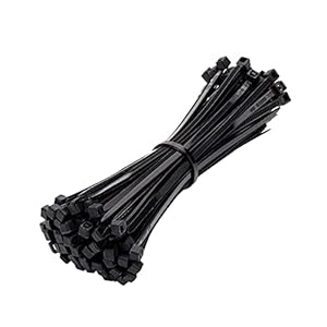 Beinear 100 Pack of Black Cable Ties, 100mm x 2.5mm, 4″ Premium Tie Wraps – Self Locking, Small Nylon Zip Ties