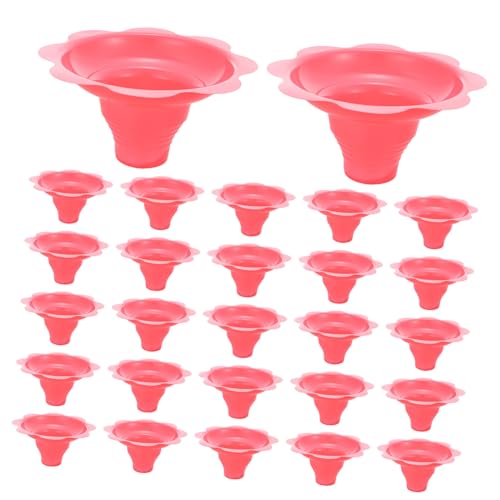 COLLBATH 100個 ??氷用カップ 使い捨てデザート容器 花型デザイン プラスチック製 アイスクリーム プリン ゼリー対応 ミルクティー カフェ