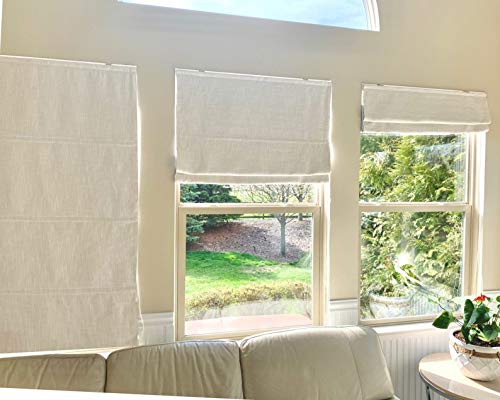 Ikiriska Custom Roman Shades. Any Size Our Fabric With Blackout Or Cotton Lining. Match Our Custom Curtains. Hardware Included. Valances (51~60" W X 40~59" L Inches, Cotton Or Satin) #TOP4