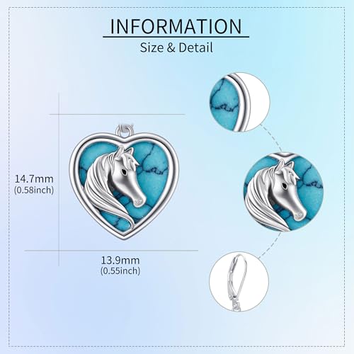 Horse Earrings 925 Sterling Silver Horse Dangle Earrings Jewelry Gifts for Women4