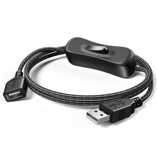 ANDTOBO USB Kabel mit ein/aus schalter, Aufger&uuml;stet USB Kabel mit schalter stromkabel ein/aus f&uuml;r Fahrrekorder, LED Streifen, iOS System usw