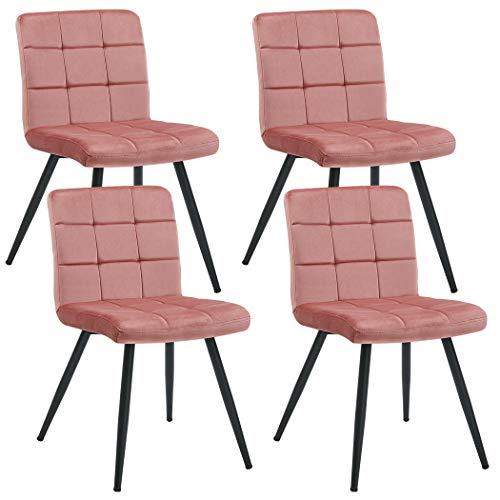 Duhome Elegant Lifestyle Velvet Pink Dining Room Chairs, Vanity Chairs Accent Upholstered Makeup