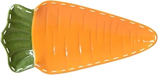 1pc Boys and Girls Carrot Shaped Food Dish Ceramic Tableware for Boy Girl Cute Design for Easter and Reusable Dinner Plate for Home Parties and Restaurants