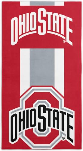 Image of Northwest The Company NCAA Ohio State Buckeyes Beach Towel, 30 inch x 60 inch, Zone Read (Pack of 6)