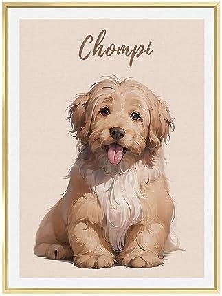 Create Your Own Customize Poster of Pet Portrait – Custom Posters Upload Images of Cat & Dog Art, Customized Dog Pictures Wall Decor