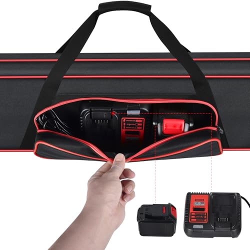 Image of Pole Saw Bag for WORX /for DEWALT /for Greenworks /for EGO Power+ /for BLACK+DECKER Electric Telescoping ChainSaw, Cordless Power Saw Storage Case for Extension Tree Trimmer Attachment(Box Only)-Red