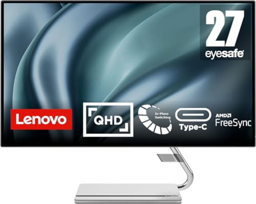 Lenovo Q27h-20 LED display 68,6 cm (27) 2560 x 1440 pixels Quad HD Gris