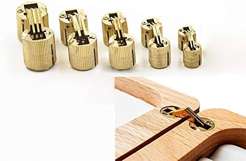 BE-TOOL Hinge, 18mm Brass Invisible Hinge Pure Copper Hidden Concealed Hinge for DIY Jewelry Box,Gift Box, Worktops(4Pcs/Pack)