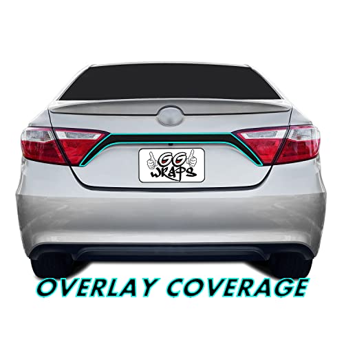 SlickMod Chrome Delete Blackout Vinyl Overlay for 2015-2017 Toyota Camry Rear Trunk Trim (Gloss Black)