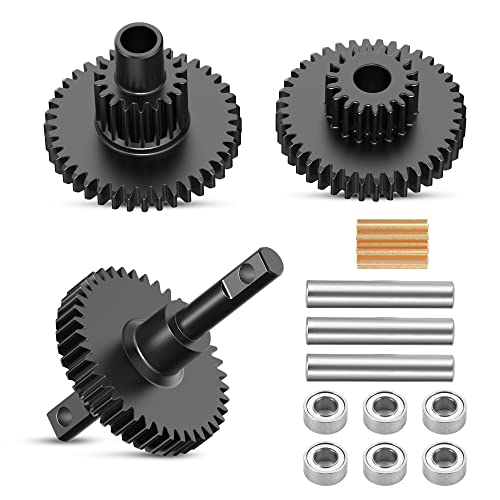 Caja de cambios para TRX-4M en tono azul, transmisión central de coche RC 3