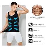 Casey Kevin Shapewear męska koszulka kompresyjna Tank Top dla mężczyzn, podkoszulek wyszczuplający brzuch dla mężczyzn, bielizna kompresyjna wyszczuplająca brzuch Body Shaper bez rękawów Compression