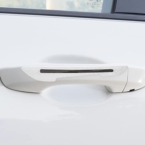 Miniatura 6 de Protector contra arañazos de automóvil, 2 calcomanías reflectantes de advertencia para manija de puerta de automóvil, espejo retrovisor lateral,