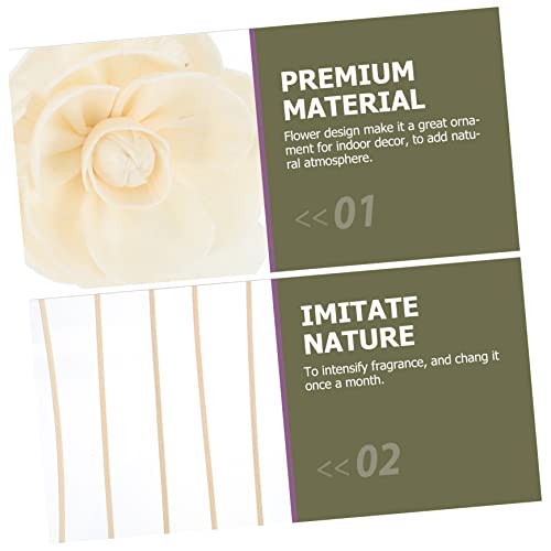 5 piezas varillas difusoras de aroma de ratán natural miniatura 7