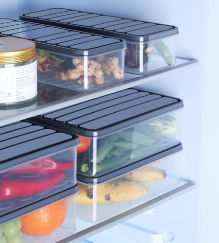Image of Air Tight Plastic Storage Containers Set for Kitchen | Pantry Organizers Kitchen Accessories Items,Fridge Storage Boxes | Leak-Proof, Durable, and Space-Saving (1200.0, Milliliters, 4 Containers)