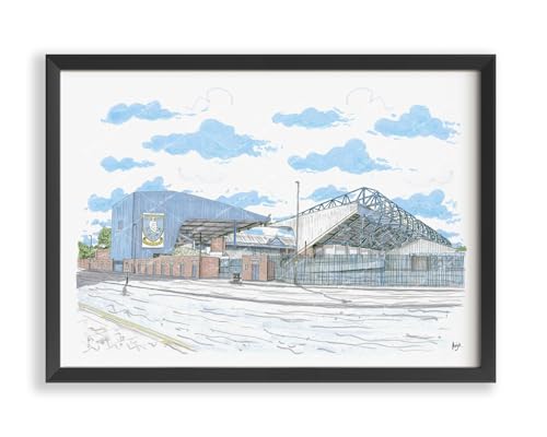 Sheffield Wednesday FC - Sheff Wed - Hillsborough Stadium - Print - Wall Art - English Football - Football Art - Footy Fans - Hand drawn artwork - UK based artist - Unframed Print