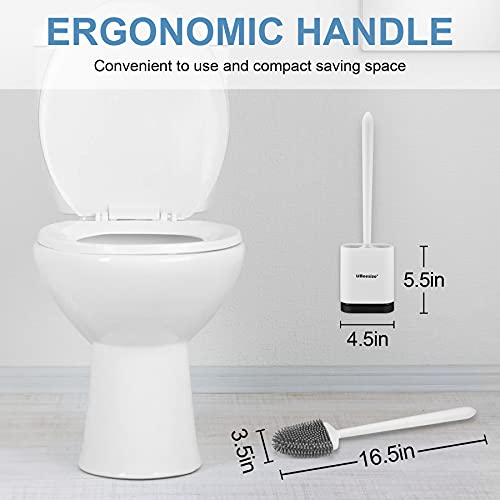 Ubeesize UB-TB-WHITE Toilet Brush With Flexible Brush Head And Silicone Bristles thumb #4