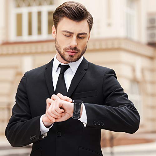 Image of HUAFIY Compatible for Apple Watch Bands 42mm 44mm45mm46mm 49mm 38mm 40mm41mm, Genuine Leather Band Strap for iWatch Series 11 /10 /9 /8,7,6,5,4,3,2,1, Ultra3 2 1