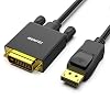 BENFEI – Cable de 6 pies de DisplayPort a DVI, adaptador de DisplayPort a DVI, cable de cordón chapado en oro macho a macho para Lenovo, Dell, HP y otras marcas