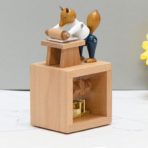 Caja musical de cuerda de madera ideal para regalo de cumpleaños de niñas 6