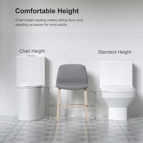 Inodoro One-Piece Dual & Tornado Flush 1.1/1.6 GPF para Baños Sifónico S-Trap 12" Rough-In Taza alargada con Asiento Soft Close, Altura ADA 17", Blanco Brillante miniatura 7
