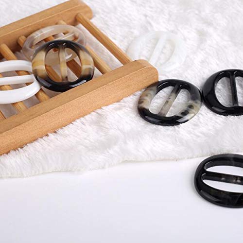 6PCS Women Girls Plastic Oval Smoothly Fashion Silk Scarf Clips Clasp Ring Scarf Buckle Slides for Silk Neckerchief Clothing T-Shirt(Color Random)4