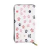 UFhgjjb Technologie-Symbol-Logo-Druck, Ledergeldbörse – leichte faltbare Clutch, mehrere Kartenfächer und Münzfach mit Reißverschluss, Kleine Stellfläche, Einheitsgröße