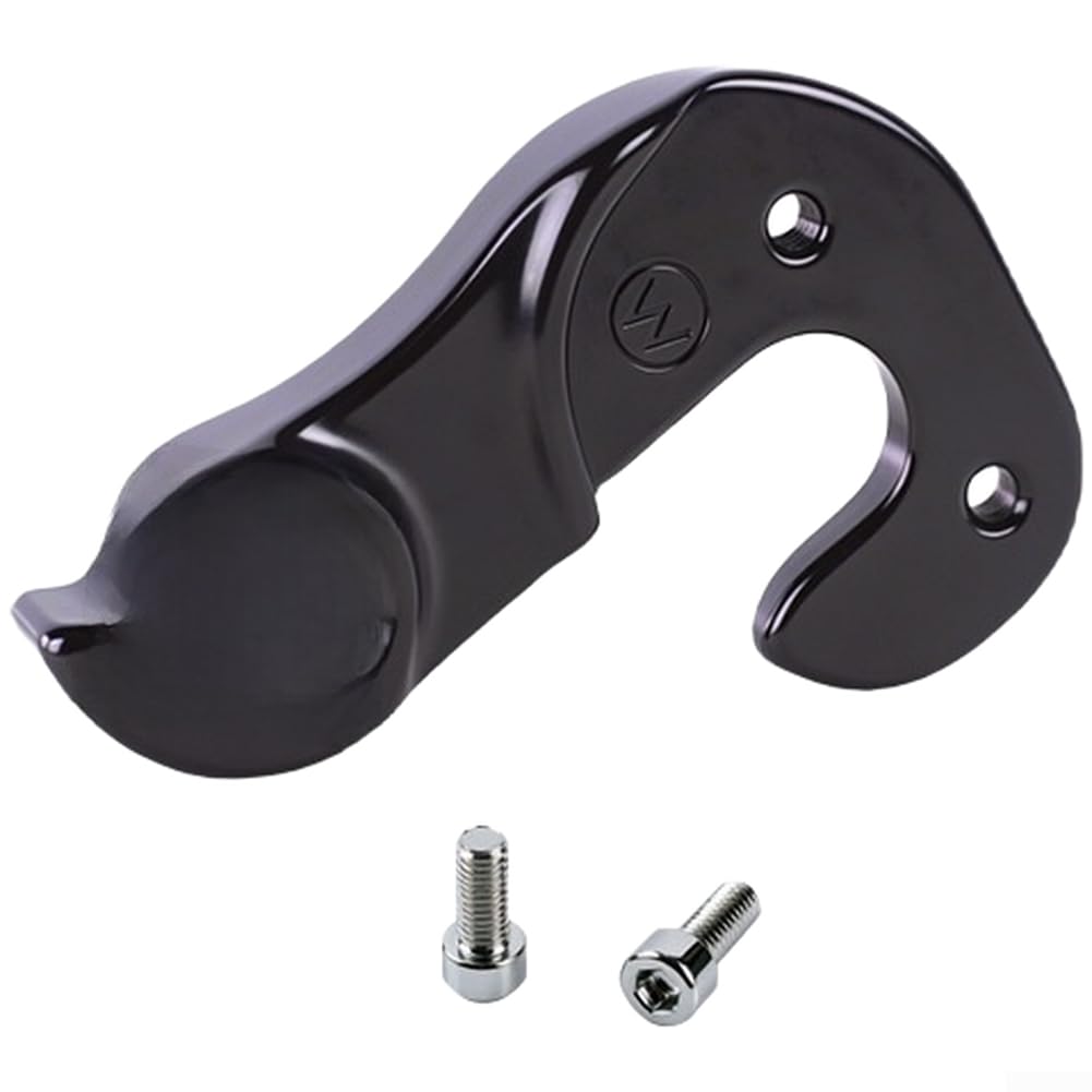Yhenlovtt Mountain Bike Rear Derailleur Hanger for Merida Frames, Aluminium Alloy Dropout Hook with Screws, Precision Bicycle Gear Mount Replacement in Black