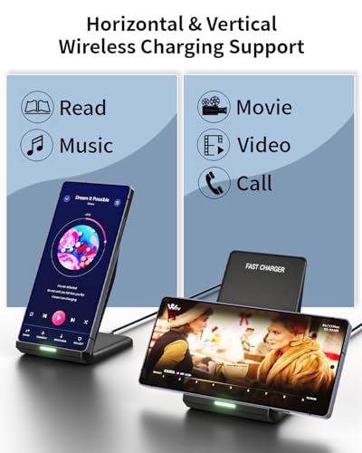 Image of Wireless Charger Stand for Samsung,15W Max Wireless Charging Stand Desk Charging Station Android Desk Charger for Samsung S26 /S25 Ultra /S24+ /S23 /S22 /S21 FE,iPhone Air /17e /17 Pro Max /16 Pro /15 /14 /13 /12