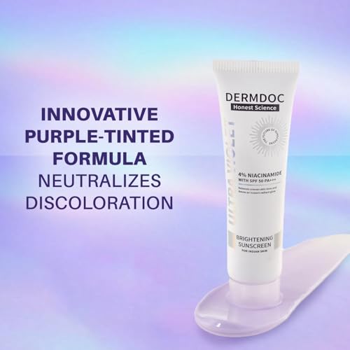 DERMDOC 4% Niacinamide Ultra Violet Brightening Sunscreen (30 gm) | PA+++ | Sunblock I Sunscreen for Oily Skin I UV Protection - Image 6