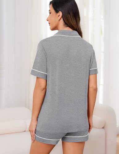 Image of HNG Pajama Sets for Women 2 Piece PJ Sets Short Sleeve Lounge Set Fashion Sleepwear XS-3XL