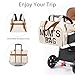 Pripher Diaper Bag Backpack Mommy Bag Large Capacity Diaper Backpack Travel Essential Baby Diaper Bag for Mom and Dad, Beige