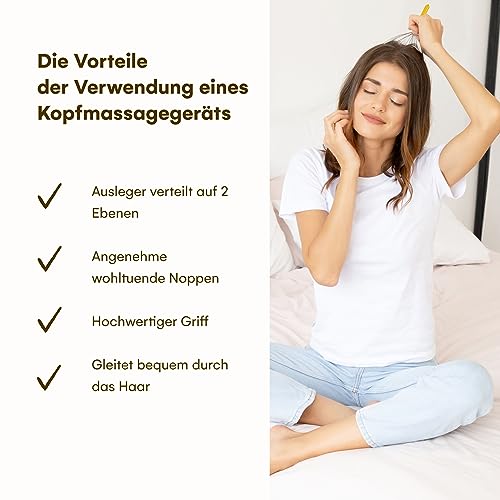 Kopfmassagegerät PURAVA Holz Kopfkrauler für Entspannung