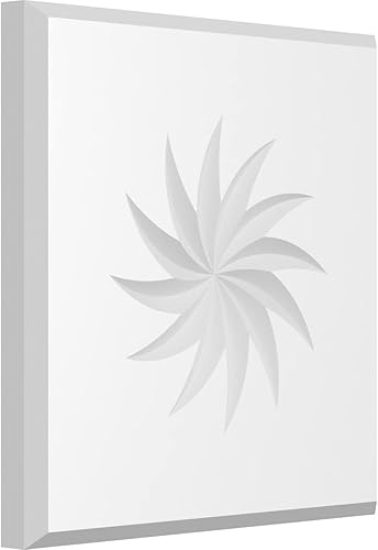 Vista 69 de Ekena Millwork ROSP050X050X050SDG13 Roseta espiral estándar Sedgwick con borde biselado, 5 pulgadas de ancho x 5 pulgadas de alto x 1/2 "P