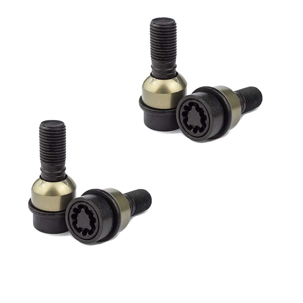 Tornillos antirrobo asiento esférico R14 2-pcs. M14x1,5 34mm FSS-2449B compatible con Mercedes-Benz A-Klasse B-Klasse C-Klasse Coupe C-Klasse T-Model C