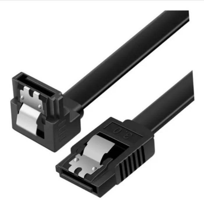 Accesorios De Computadoras, Personal Computer Cable SATA 3.0 de Datos 6 Gbps para Conexión entre SSD HDD Discos Duros y Placa Base con Clip de Seguridad (45cm)