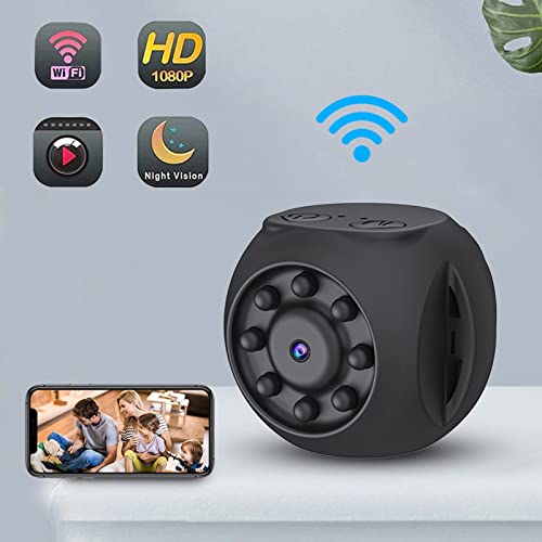 Mini Camera,HD 1080P WiFi Mini Hidden Camera with Night Vision,Baby Monitor Home Security Nanny Surveillance Tiny Portable Cam for Home Indoor Outdoor,Black - Image 2