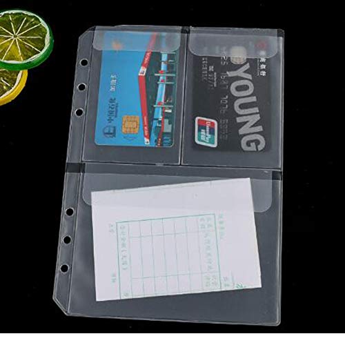 SUNSHINETEK A5 6 Ring Binder Zakken 6 stks Zip Lock Pouch + 2 stks 2 aparte opbergzakken + 2 stks Credit Card Houder… - Image 3