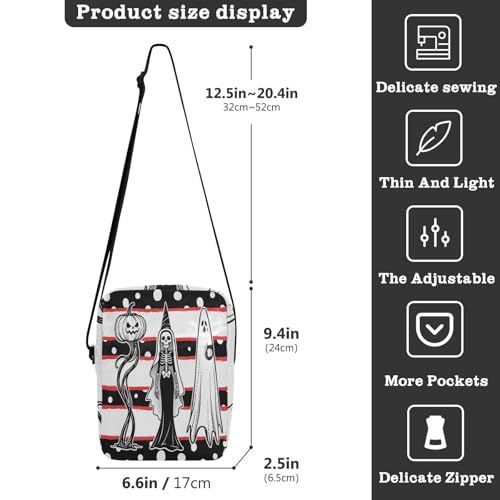 small messenger bag for women shoulder bags Womens Fashion Purses Adjustable Strap for Casual Casual- Halloween Bride Black Red3
