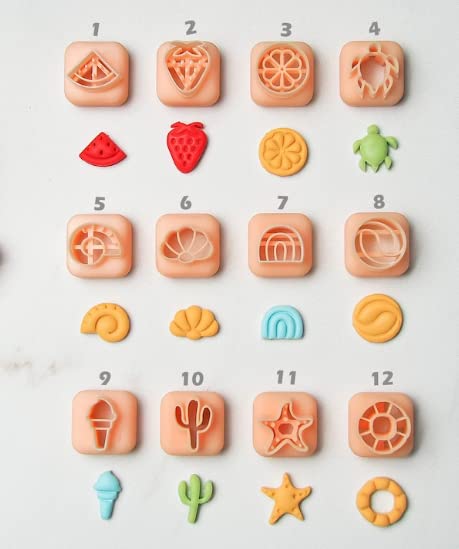 A1 3D Prints Polymer Mini Clay Cutters | Stud Size Clay Cutter | Clay Earings, Set of 12 Pc-image-15