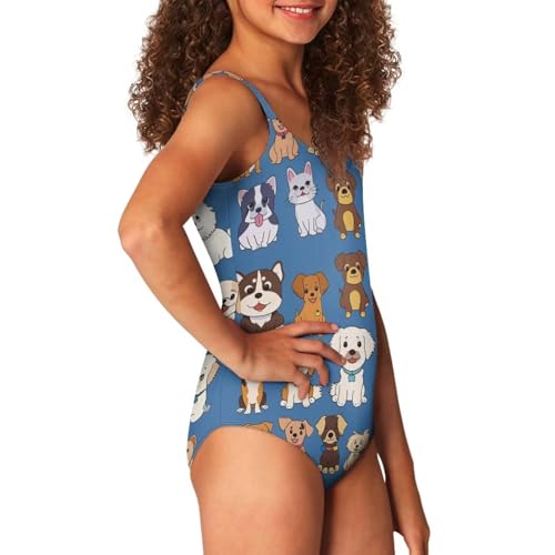 Image of Uourmeti Girls' One-Piece Swimwear Halter Bathing Suit Big Kids Summer Beach Swim Suits Swimming Wear
