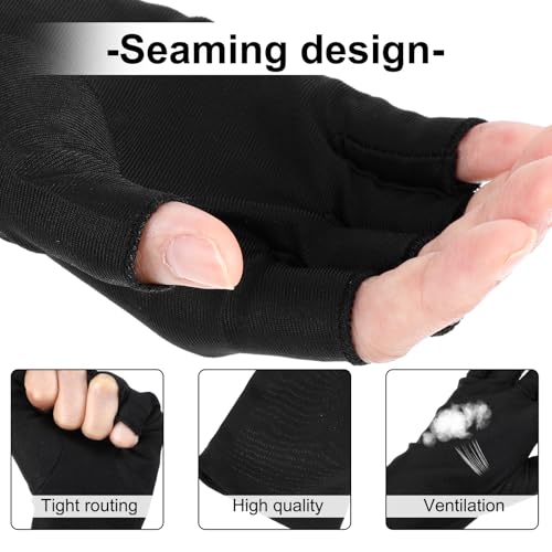 Sibba Fingerlose Handschuhe 2 Paar Baumwollfäustlinge für Trockene Hände Feuchtigkeitsspendend Schlafen Übernachten Fingerlose Maniküre Stoffhandschuhe Dünne Einlagen Feuchtigkeitslotion Nagelmaniküre