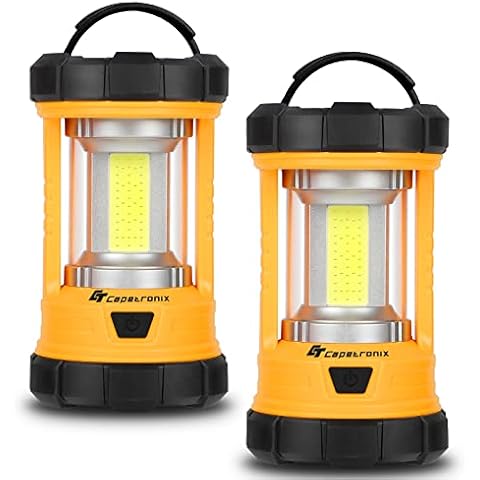 Camping Lantern, 3200LM Bright Camping Lights, 4600mAh Rechargeable LED Lantern, Lantern Flashlight for Power Outages/Fishing/Hurricane/Emergency, CT CAPETRONIX Camping Accessories (2-Pack) Cover