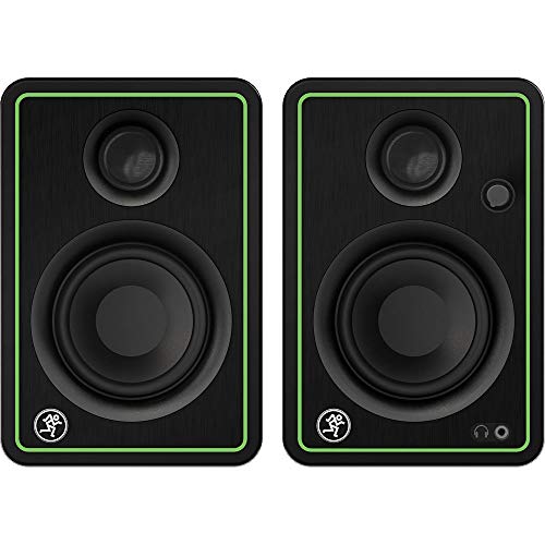 Mackie Cr3-X Series 3" Studio Monitors (Pair) With 2X Small Isolation Pad & 3' Rean Stereo Breakout Cable Bundle #TOP2