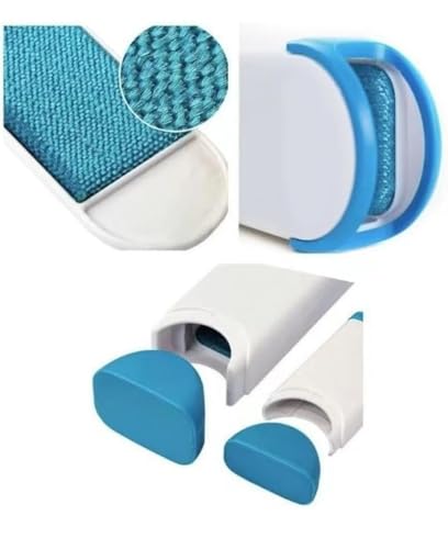 Escova Tira Pelos Dupla Face com Depósito Portátil Para Cachorros Gatos Pets Remove Pelos de Roupas