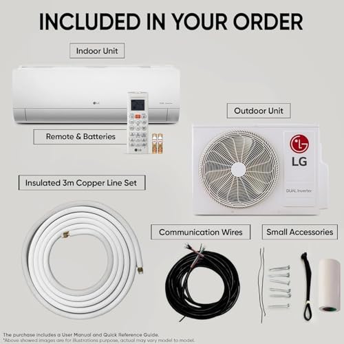Image of LG 3 Star (2.0) Split AC with AI Convertible 6-in-1 Cooling with Anti Virus Protection,Diet+, Silver Deco, 2025 Model (US-Q24SNXE) White